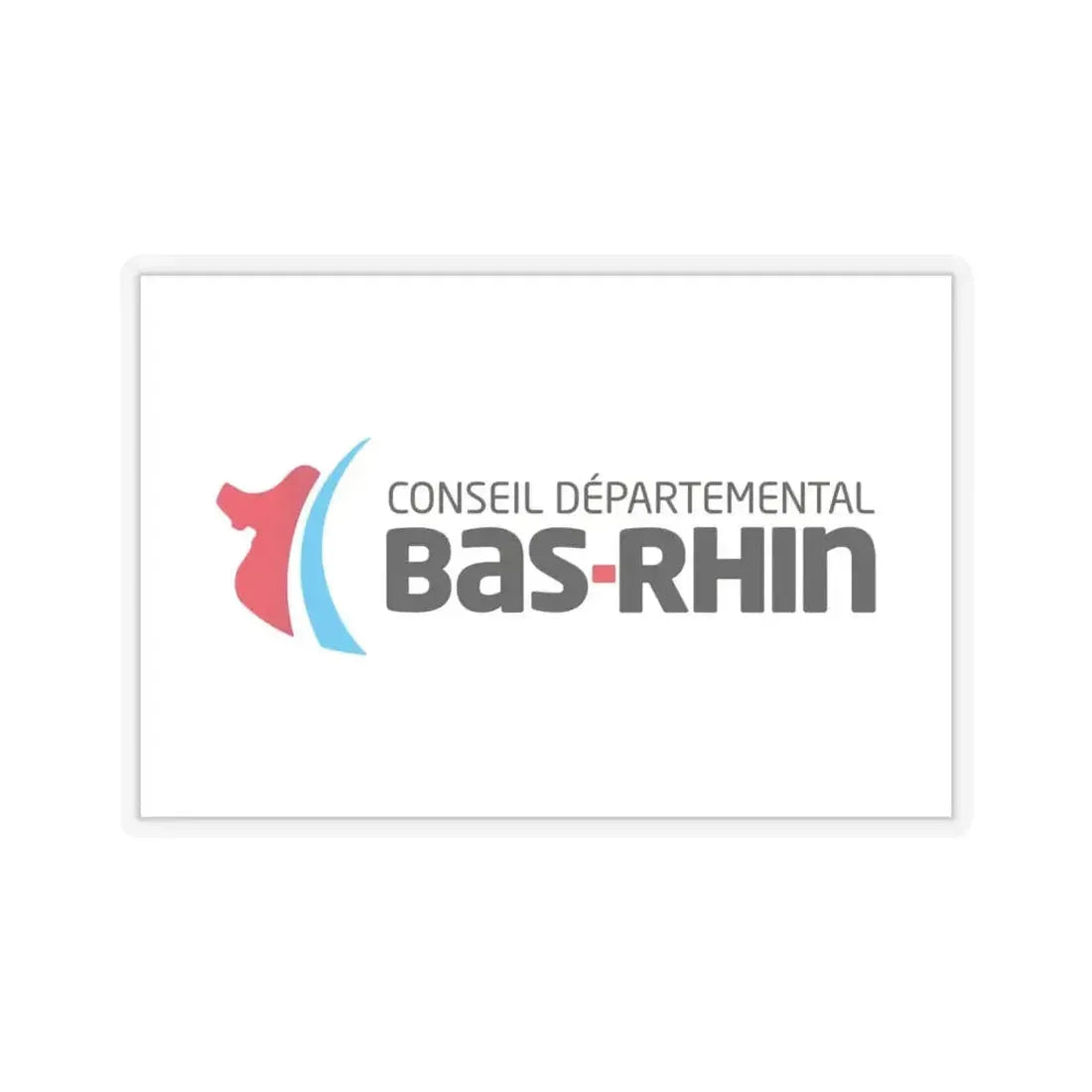 Flag of Bas Rhin France - STICKER Vinyl Kiss-Cut Decal 4 Inch Transparent - The Sticker Space