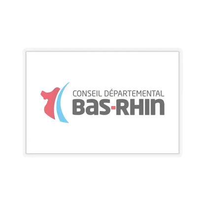 Flag of Bas Rhin France - STICKER Vinyl Kiss-Cut Decal 4 Inch Transparent - The Sticker Space