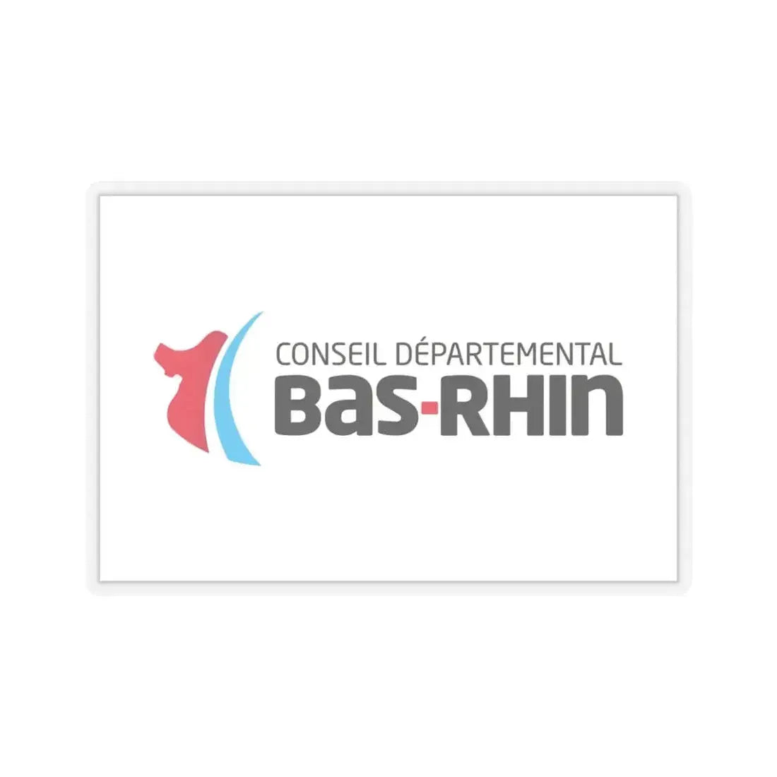 Flag of Bas Rhin France - STICKER Vinyl Kiss-Cut Decal 6 Inch Transparent - The Sticker Space