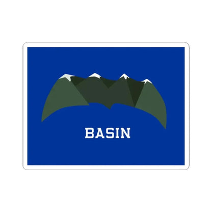 Flag of Basin Wyoming (United States) STICKER Vinyl Kiss-Cut Decal 2 Inch White - The Sticker Space
