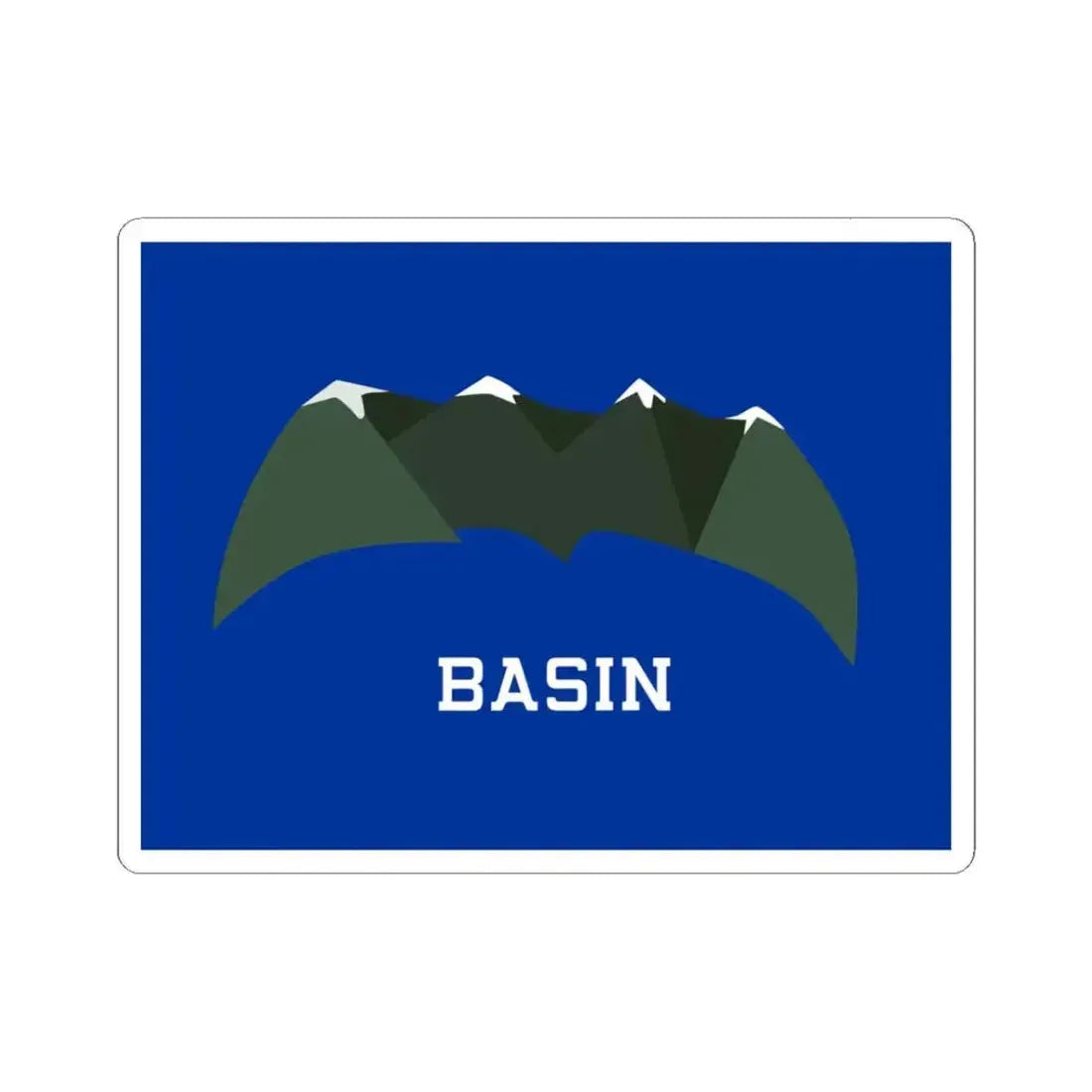 Flag of Basin Wyoming (United States) STICKER Vinyl Kiss-Cut Decal 3 Inch White - The Sticker Space