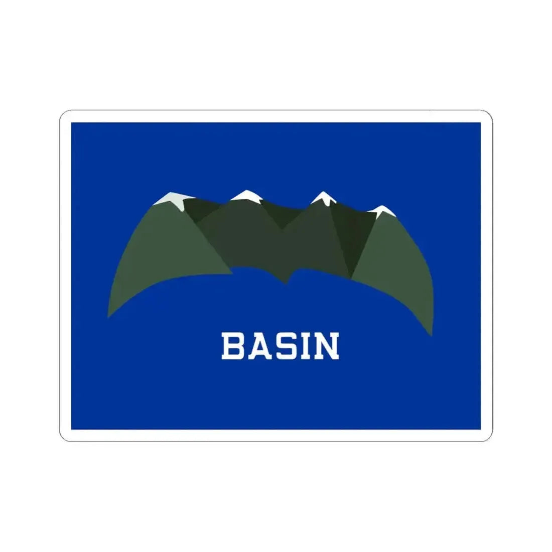 Flag of Basin Wyoming (United States) STICKER Vinyl Kiss-Cut Decal 4 Inch White - The Sticker Space