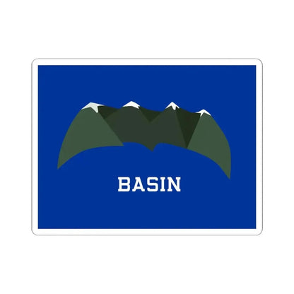Flag of Basin Wyoming (United States) STICKER Vinyl Kiss-Cut Decal 4 Inch White - The Sticker Space