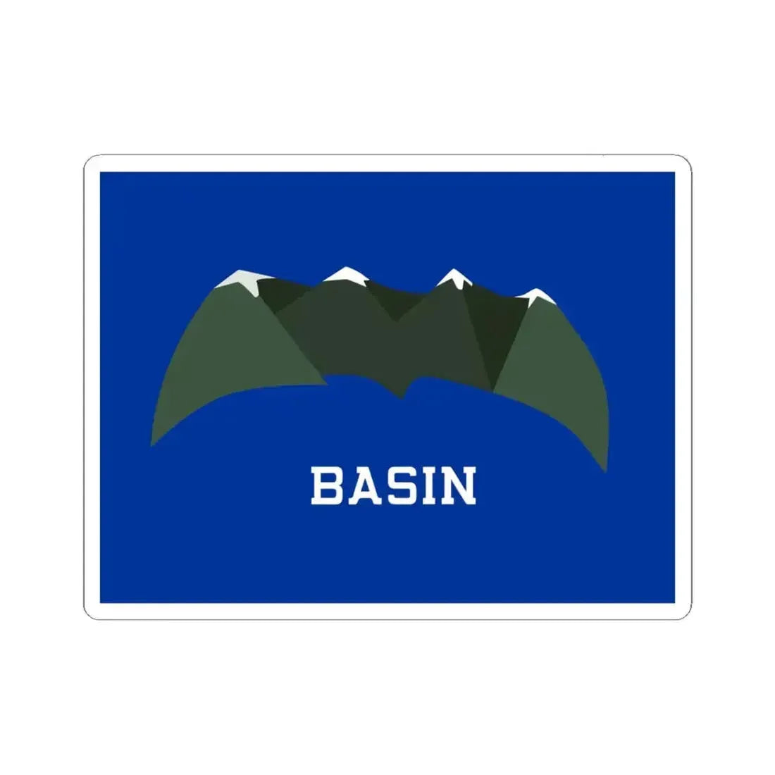 Flag of Basin Wyoming (United States) STICKER Vinyl Kiss-Cut Decal 6 Inch White - The Sticker Space