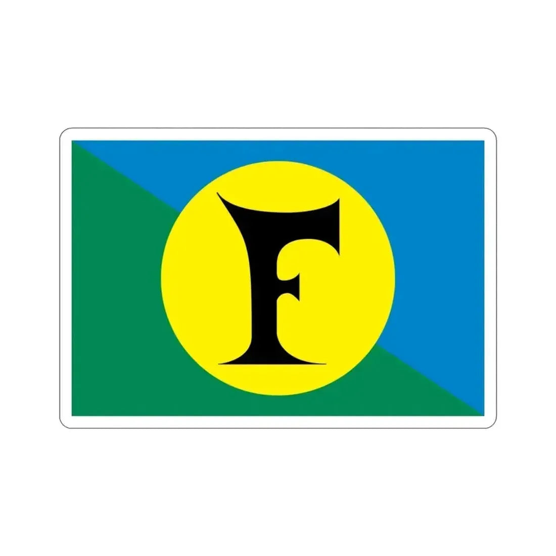 Flag of Basse Chesnaie STICKER Vinyl Die-Cut Decal 3 Inch - The Sticker Space