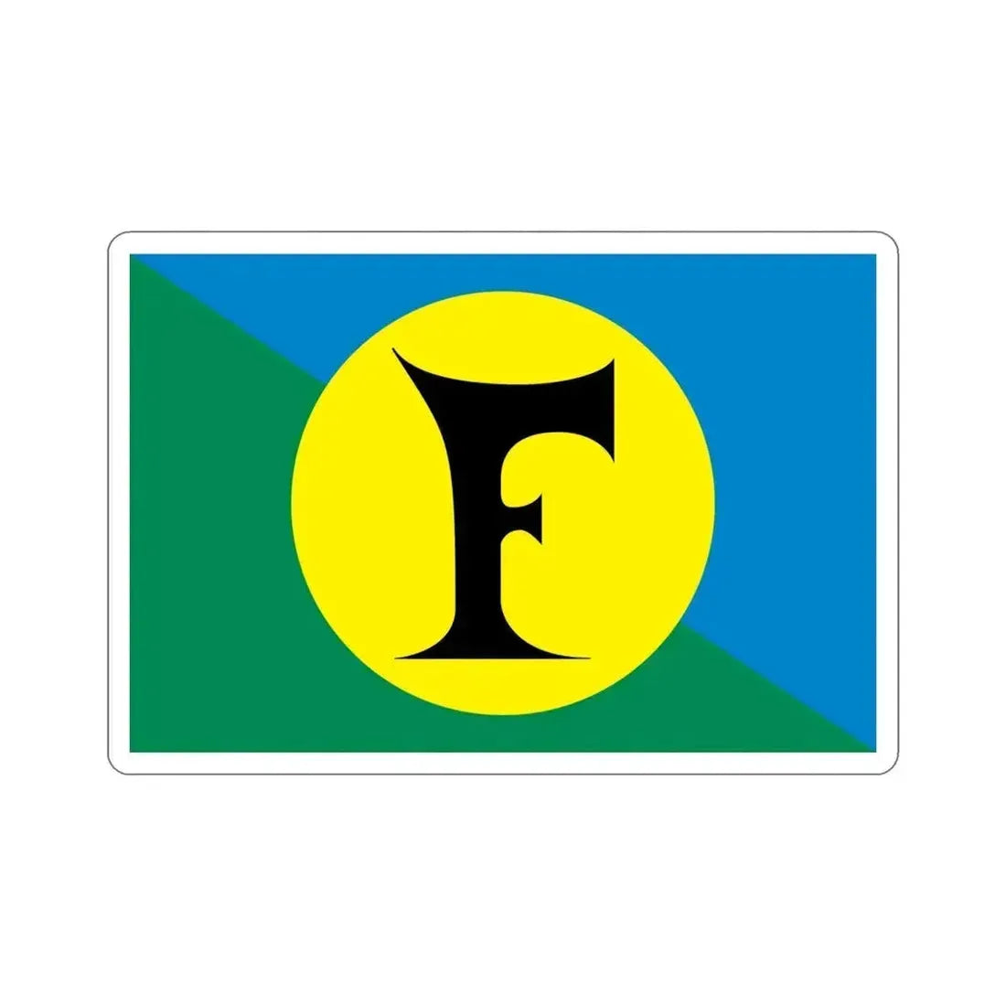 Flag of Basse Chesnaie STICKER Vinyl Die-Cut Decal 6 Inch - The Sticker Space