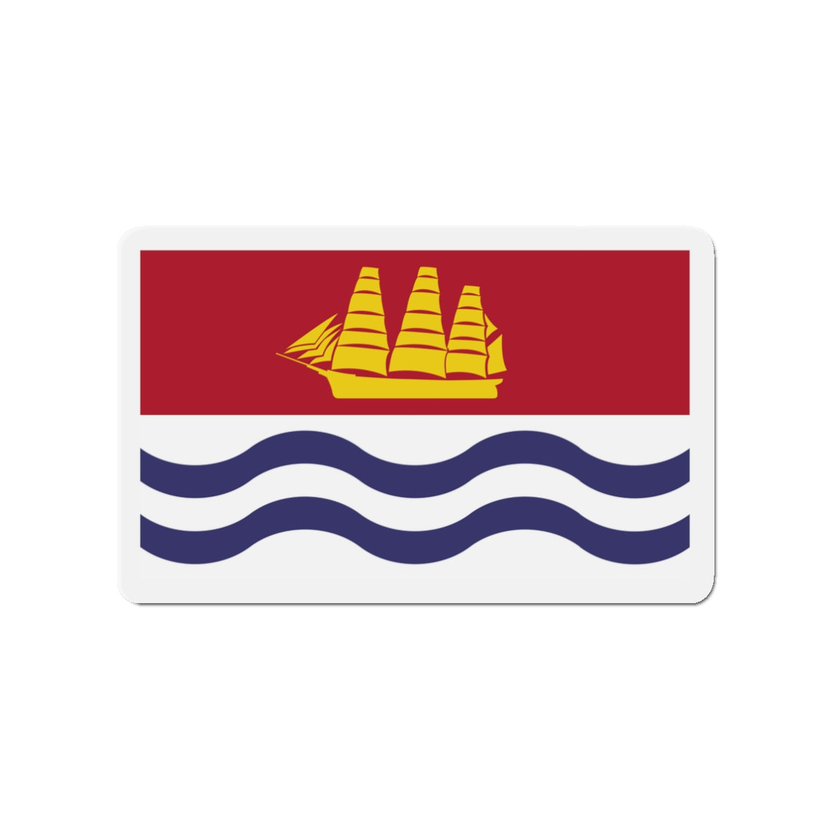 Flag of Bath Maine - Die-Cut Magnet-3" x 3"-The Sticker Space