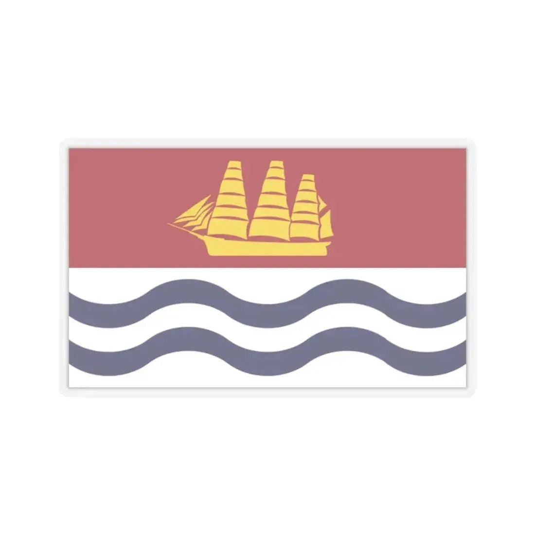 Flag of Bath, Maine - STICKER Vinyl Kiss-Cut Decal 2 Inch Transparent - The Sticker Space