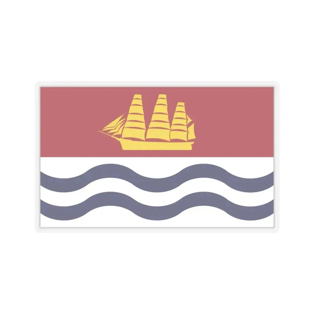 Flag of Bath, Maine - STICKER Vinyl Kiss-Cut Decal 4 Inch Transparent - The Sticker Space