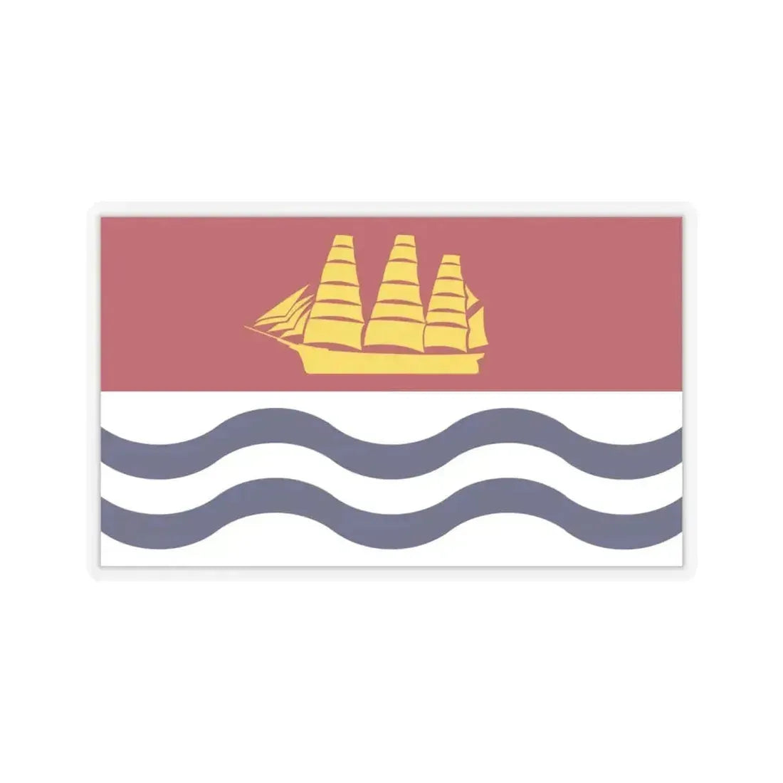 Flag of Bath, Maine - STICKER Vinyl Kiss-Cut Decal 6 Inch Transparent - The Sticker Space