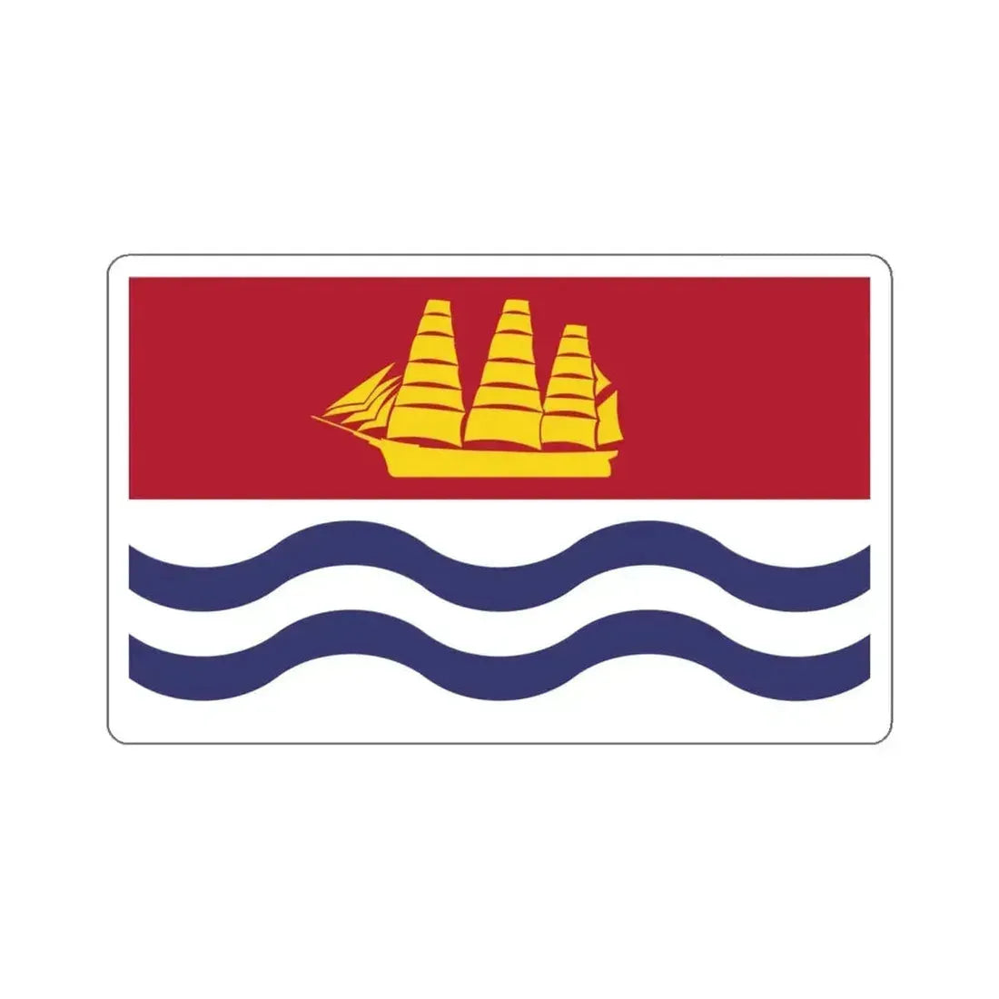 Flag of Bath, Maine - STICKER Vinyl Kiss-Cut Decal 6 Inch White - The Sticker Space
