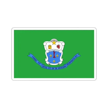 Flag of Baton Rouge Louisiana 1968-1995 (United States) STICKER Vinyl Kiss-Cut Decal 3 Inch White - The Sticker Space