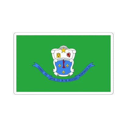 Flag of Baton Rouge Louisiana 1968-1995 (United States) STICKER Vinyl Kiss-Cut Decal 4 Inch White - The Sticker Space
