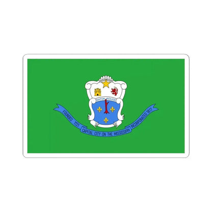 Flag of Baton Rouge Louisiana 1968-1995 (United States) STICKER Vinyl Kiss-Cut Decal 6 Inch White - The Sticker Space