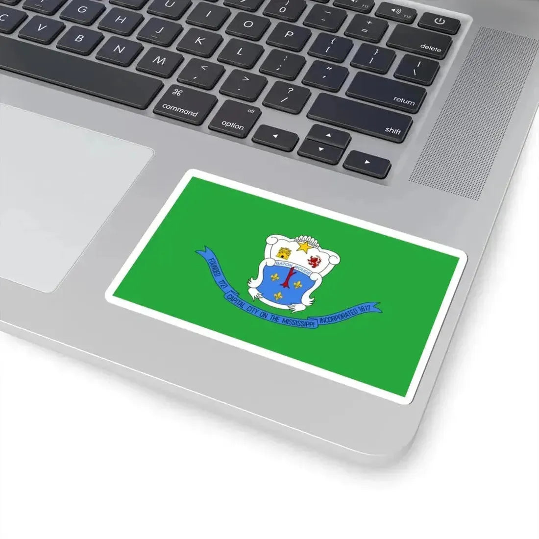 Flag of Baton Rouge Louisiana 1968-1995 (United States) STICKER Vinyl Kiss-Cut Decal - The Sticker Space