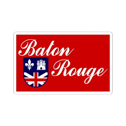 Flag of Baton Rouge Louisiana (United States) STICKER Vinyl Kiss-Cut Decal 2 Inch White - The Sticker Space