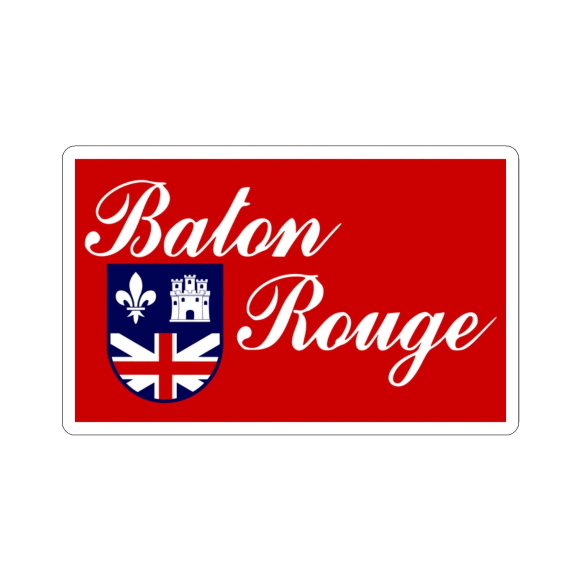 Flag of Baton Rouge Louisiana USA STICKER Vinyl Die-Cut Decal-2 Inch-The Sticker Space