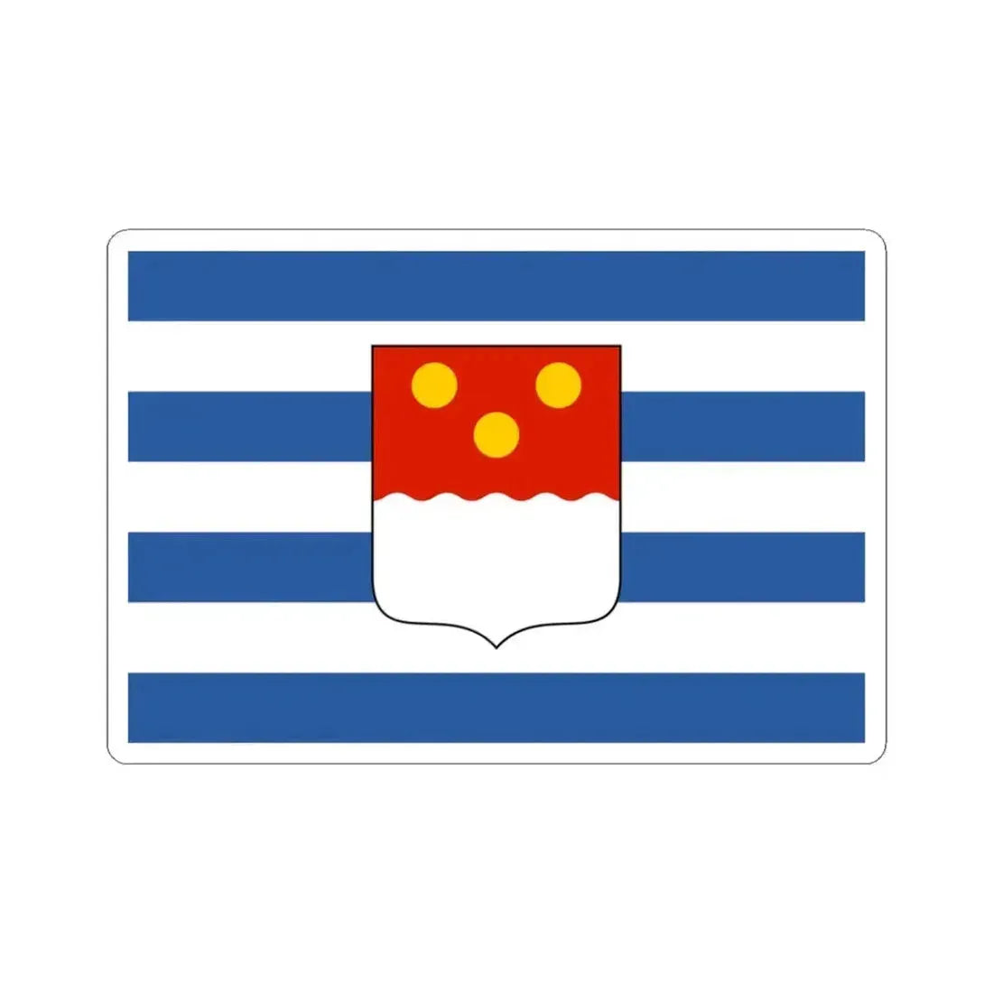 Flag of Batumi Georgia - STICKER Vinyl Kiss-Cut Decal 3 Inch White - The Sticker Space