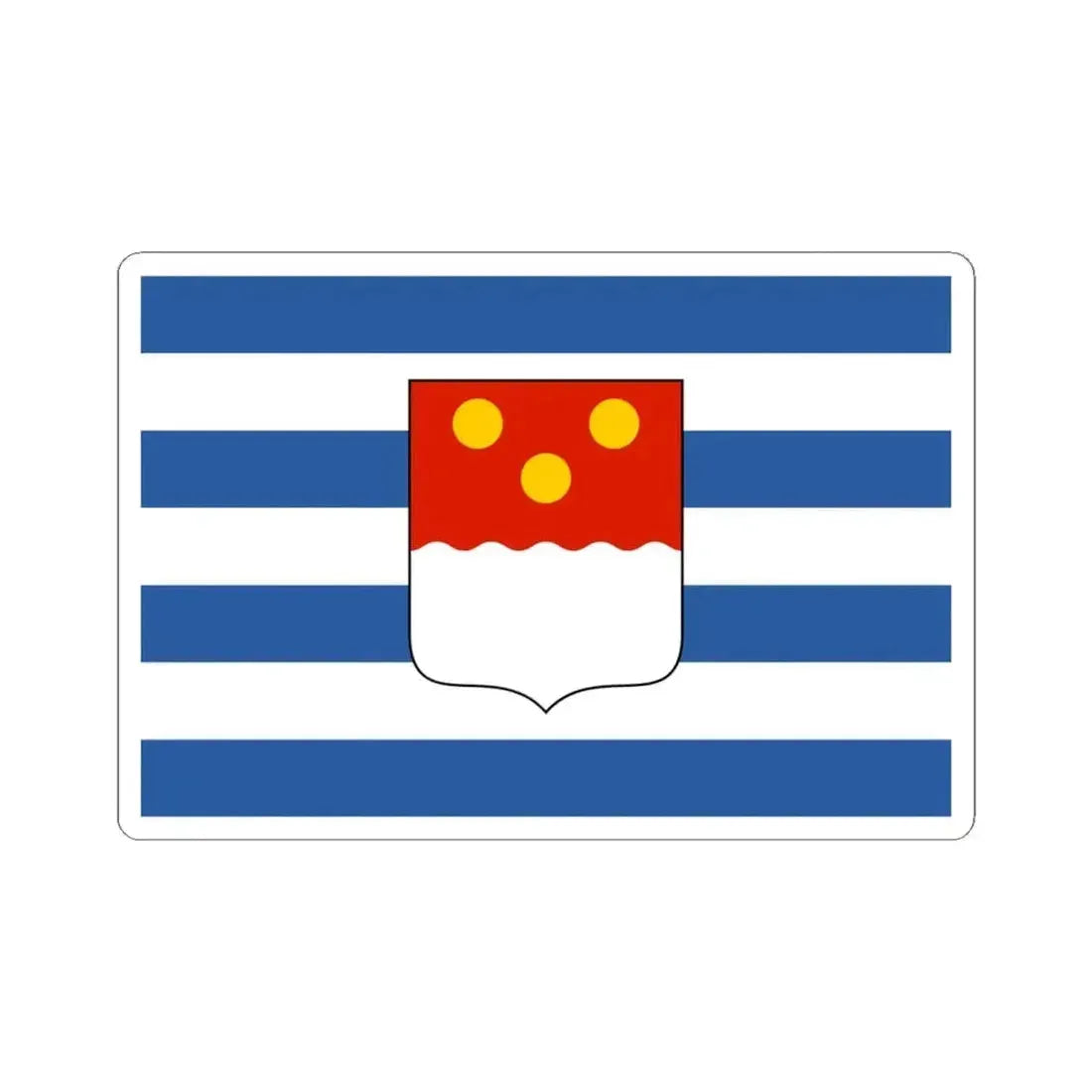 Flag of Batumi Georgia - STICKER Vinyl Kiss-Cut Decal 4 Inch White - The Sticker Space