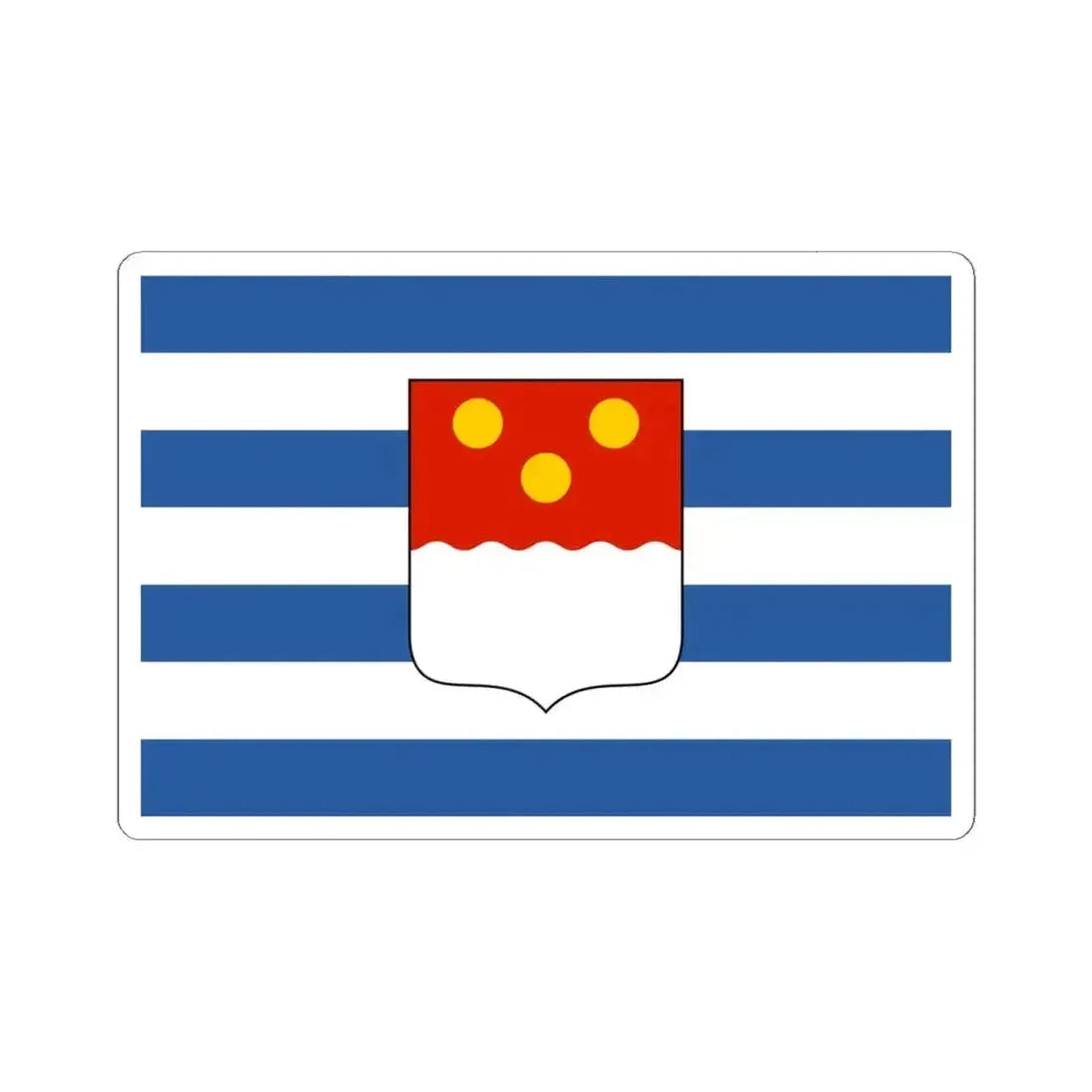 Flag of Batumi Georgia - STICKER Vinyl Kiss-Cut Decal 6 Inch White - The Sticker Space