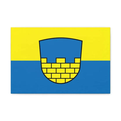 Flag of Bautzen Germany - Canvas Wall Art 18″ x 12″ 1.25" - The Sticker Space