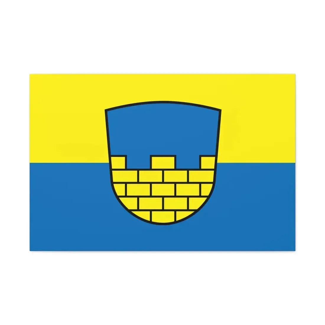 Flag of Bautzen Germany - Canvas Wall Art 36" x 24" 1.25" - The Sticker Space