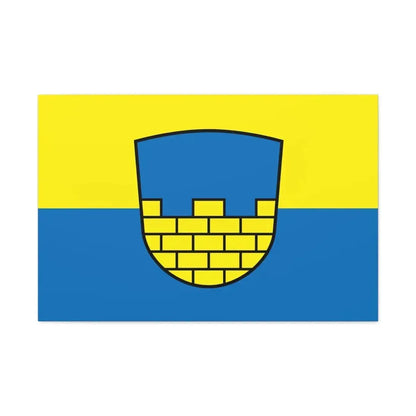 Flag of Bautzen Germany - Canvas Wall Art 36" x 24" 1.25" - The Sticker Space