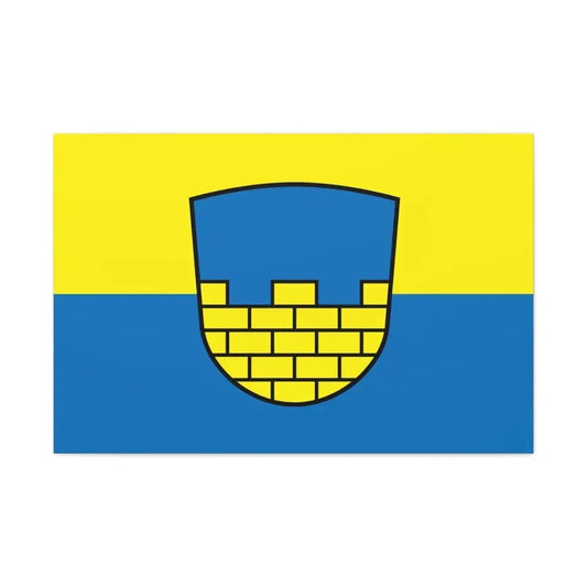 Flag of Bautzen Germany - Canvas Wall Art 36" x 24" 1.25" - The Sticker Space