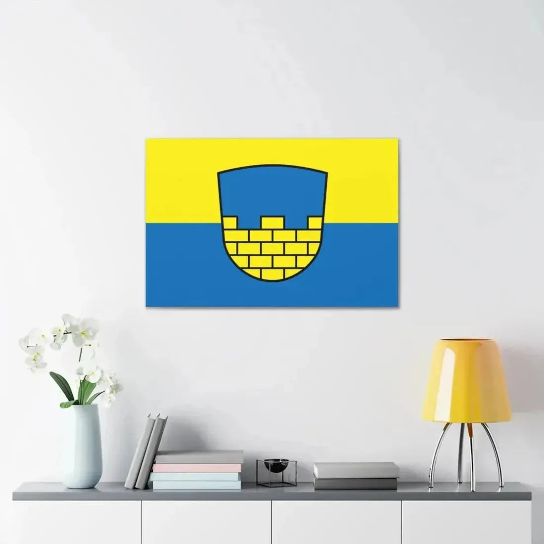Flag of Bautzen Germany - Canvas Wall Art - The Sticker Space