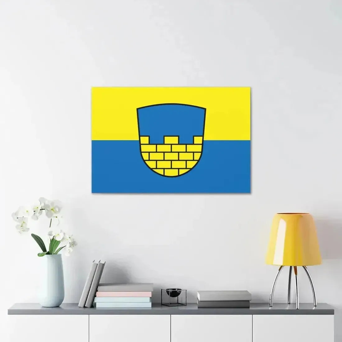 Flag of Bautzen Germany - Canvas Wall Art - The Sticker Space