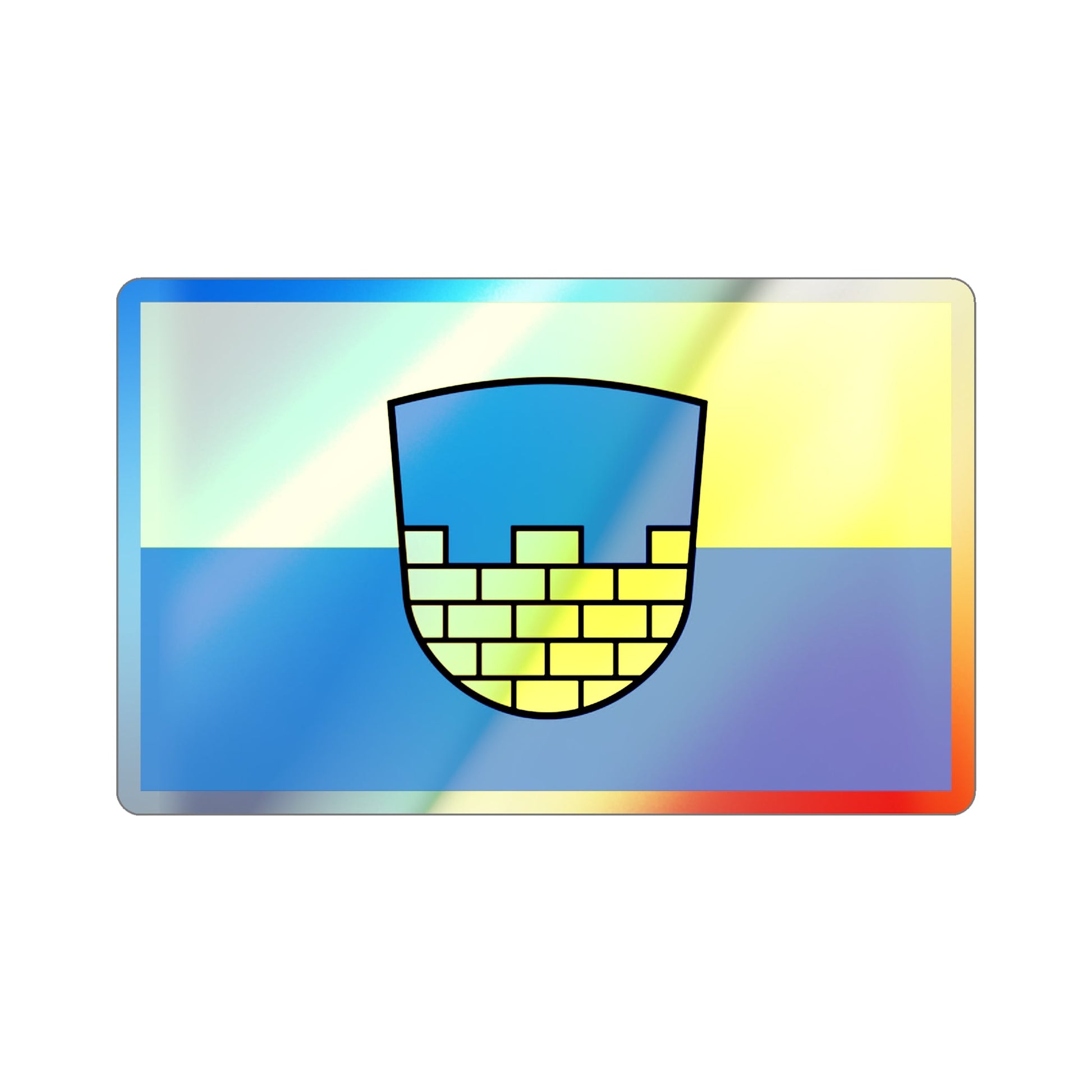 Flag of Bautzen Germany Holographic STICKER Die-Cut Vinyl Decal-2" × 2"-The Sticker Space