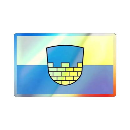 Flag of Bautzen Germany Holographic STICKER Die-Cut Vinyl Decal 6 Inch Holographic - The Sticker Space