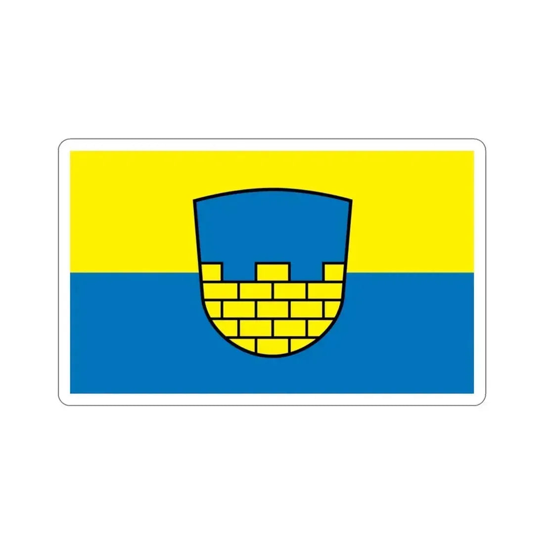 Flag of Bautzen Germany STICKER Vinyl Die-Cut Decal 3 Inch - The Sticker Space