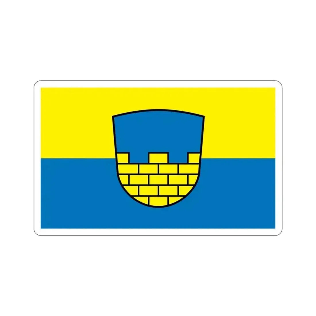 Flag of Bautzen Germany STICKER Vinyl Die-Cut Decal 4 Inch - The Sticker Space