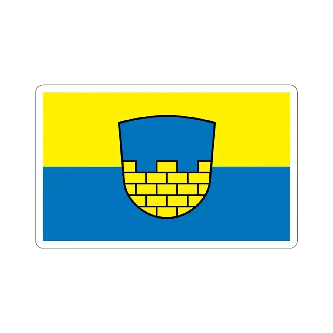 Flag of Bautzen Germany STICKER Vinyl Die-Cut Decal 4 Inch - The Sticker Space