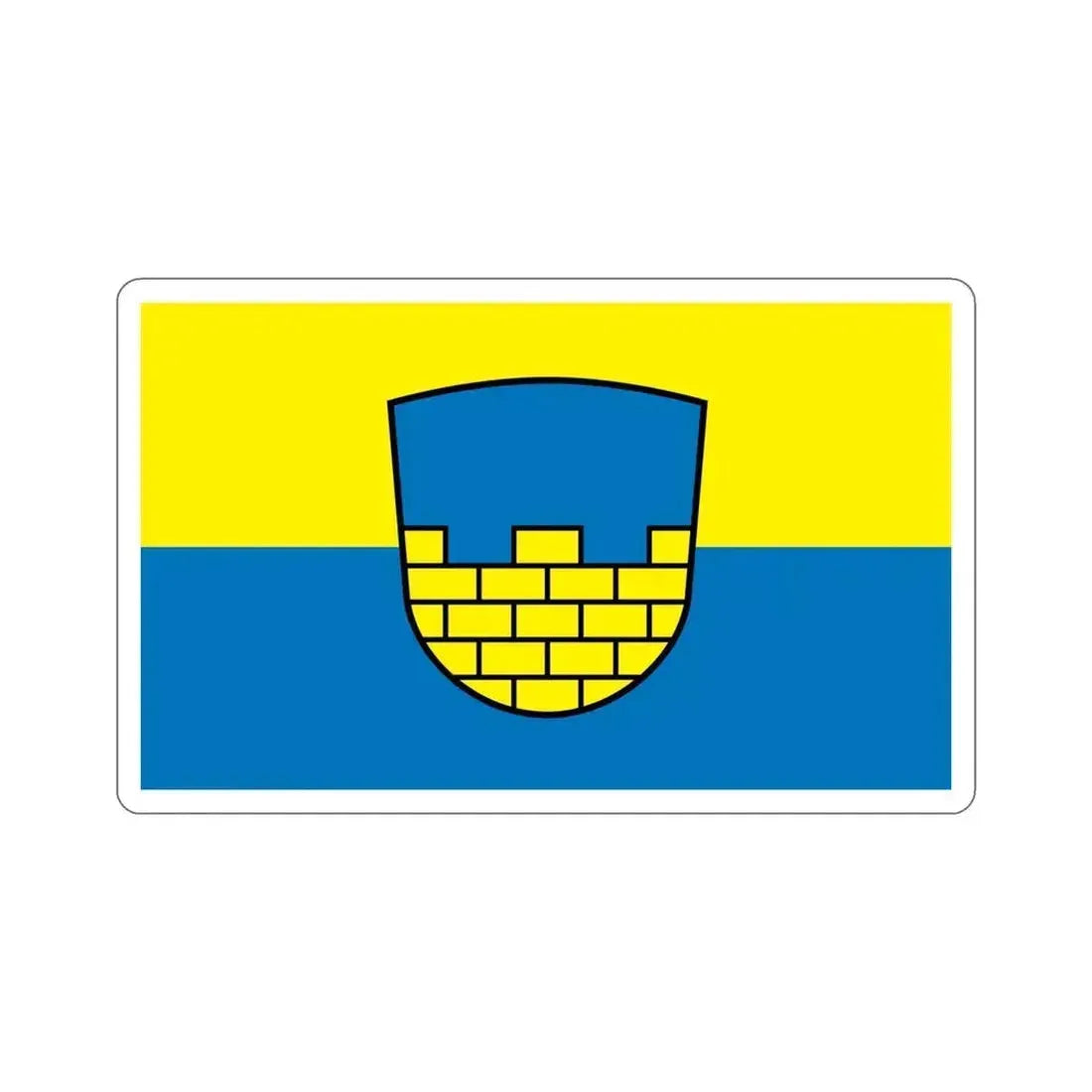 Flag of Bautzen Germany STICKER Vinyl Die-Cut Decal 5 Inch - The Sticker Space