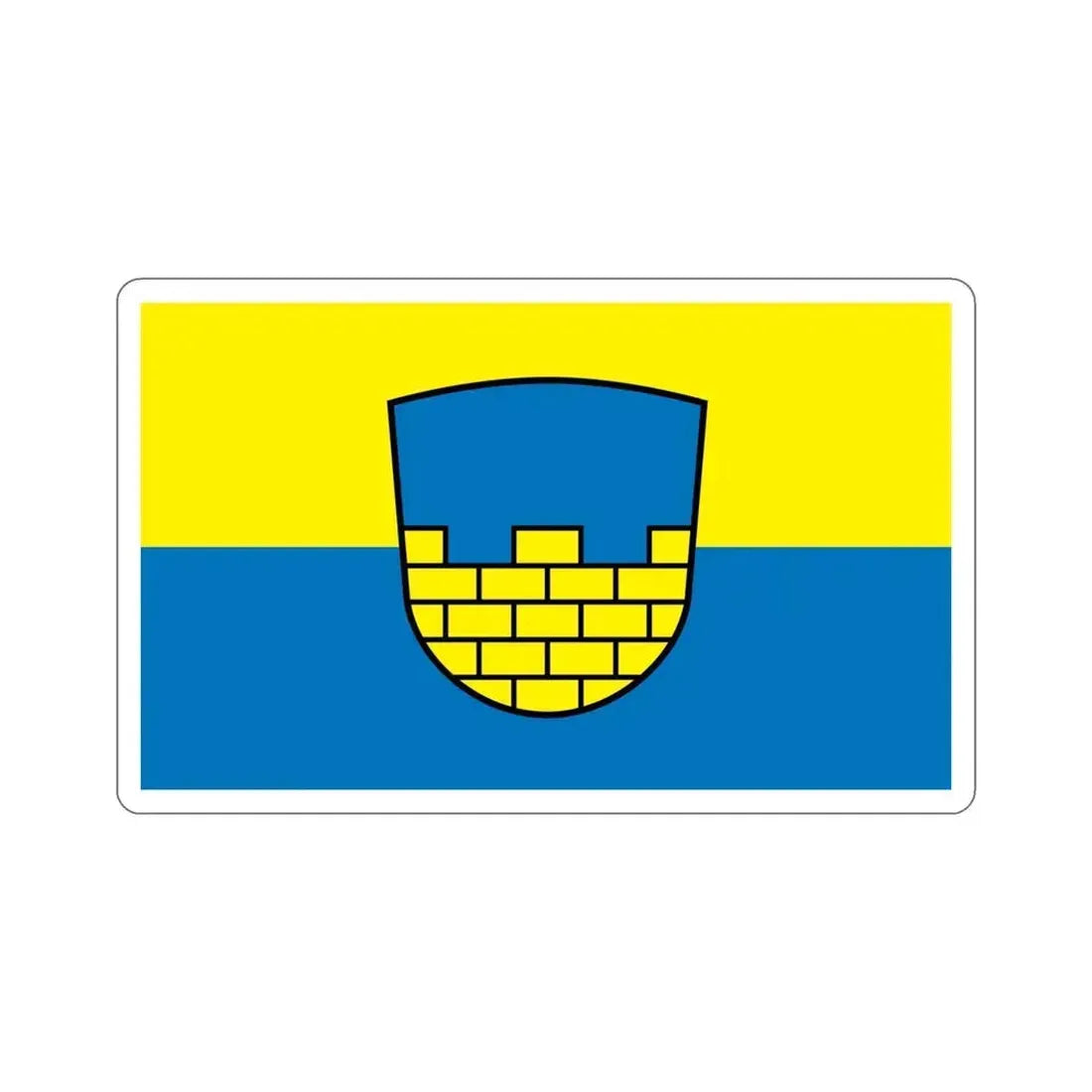 Flag of Bautzen Germany STICKER Vinyl Die-Cut Decal 5 Inch - The Sticker Space