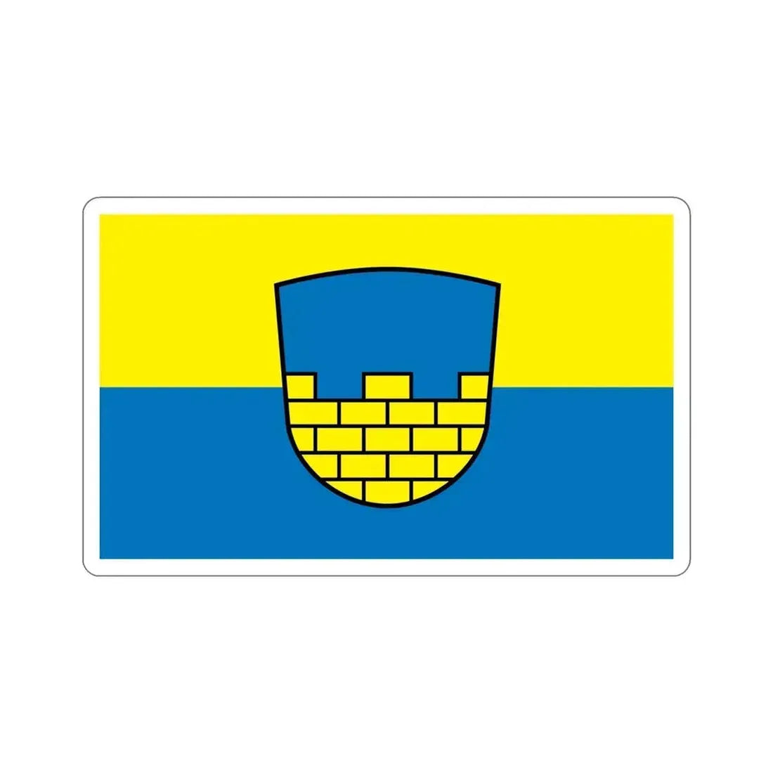 Flag of Bautzen Germany STICKER Vinyl Die-Cut Decal 6 Inch - The Sticker Space