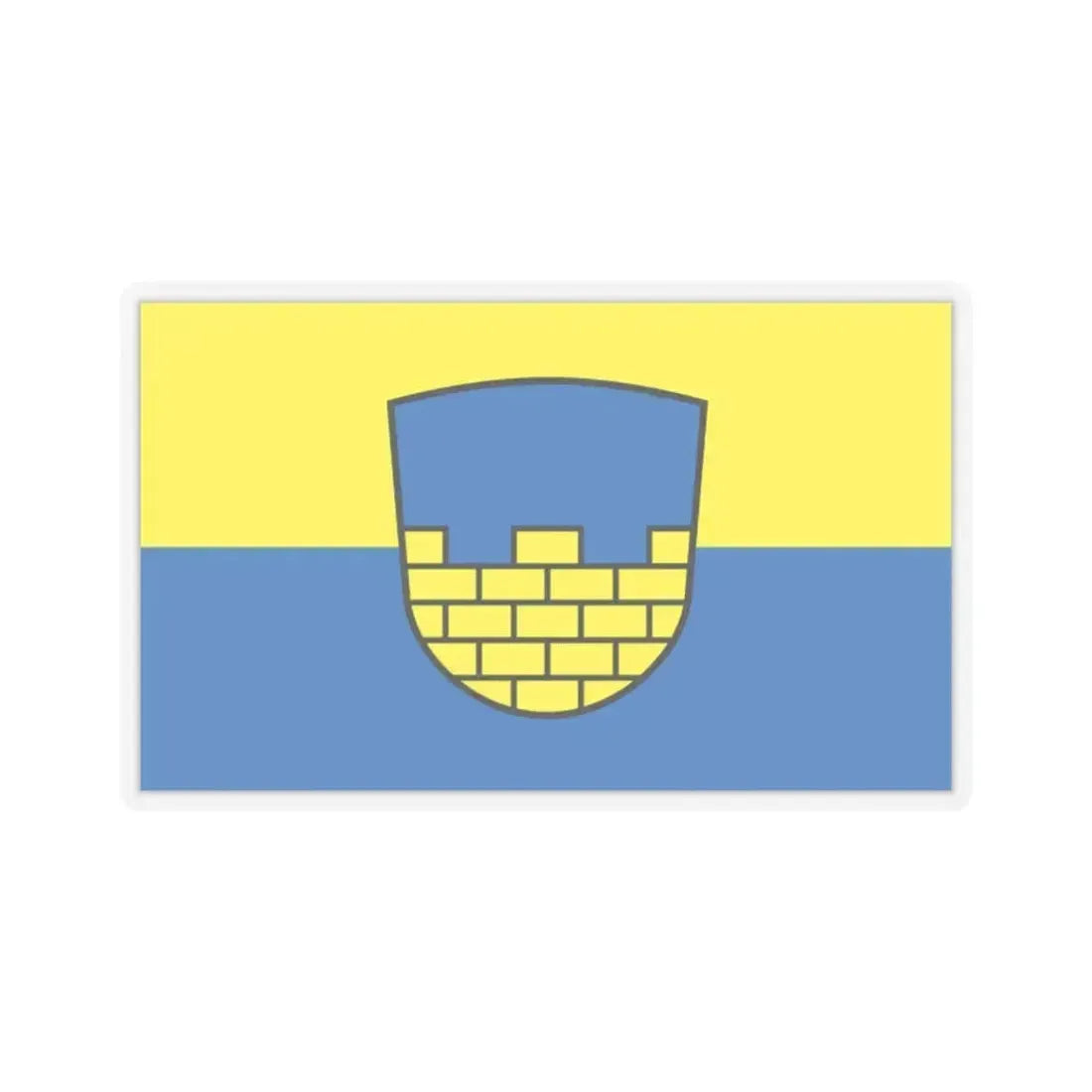 Flag of Bautzen Germany - STICKER Vinyl Kiss-Cut Decal 2 Inch Transparent - The Sticker Space