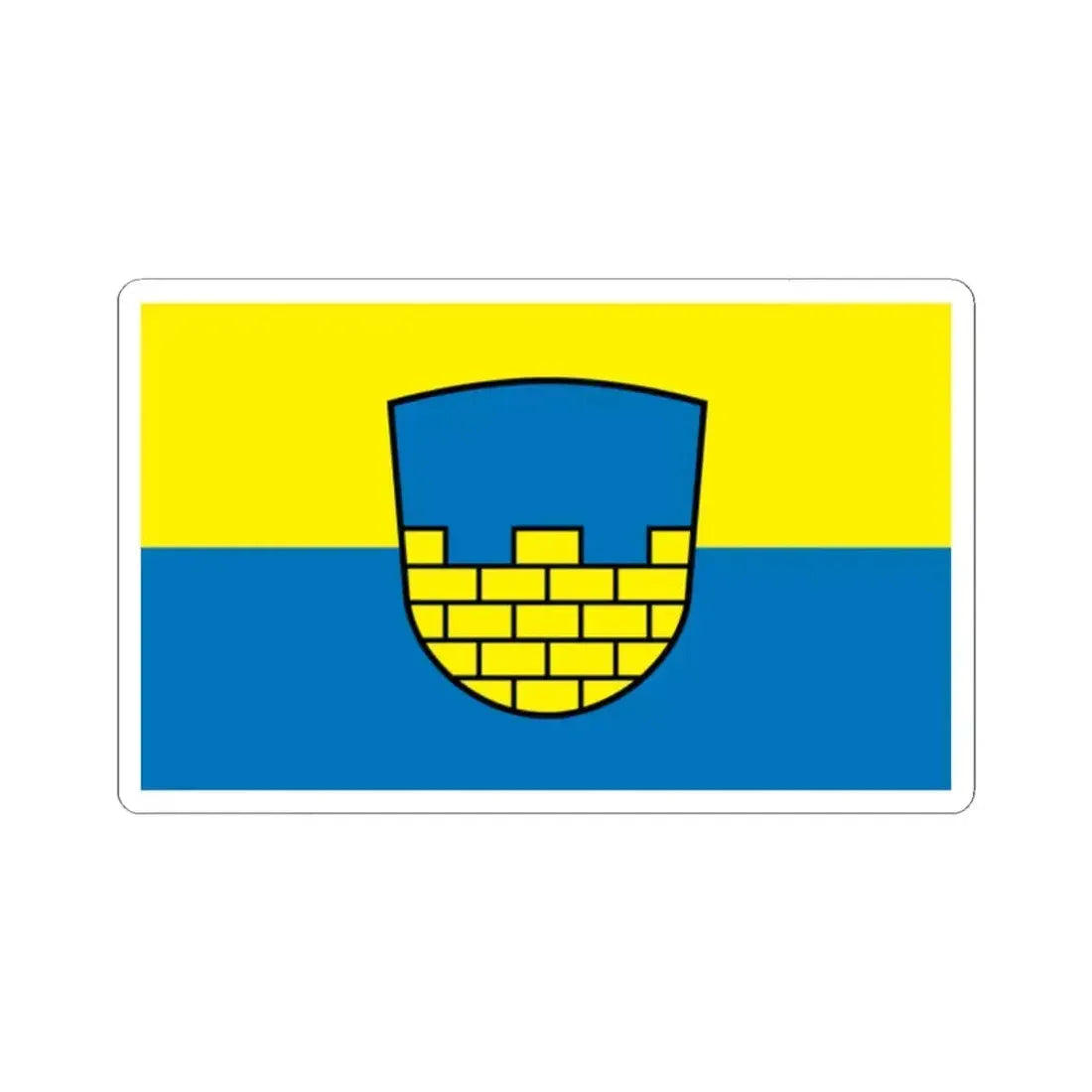 Flag of Bautzen Germany - STICKER Vinyl Kiss-Cut Decal 2 Inch White - The Sticker Space