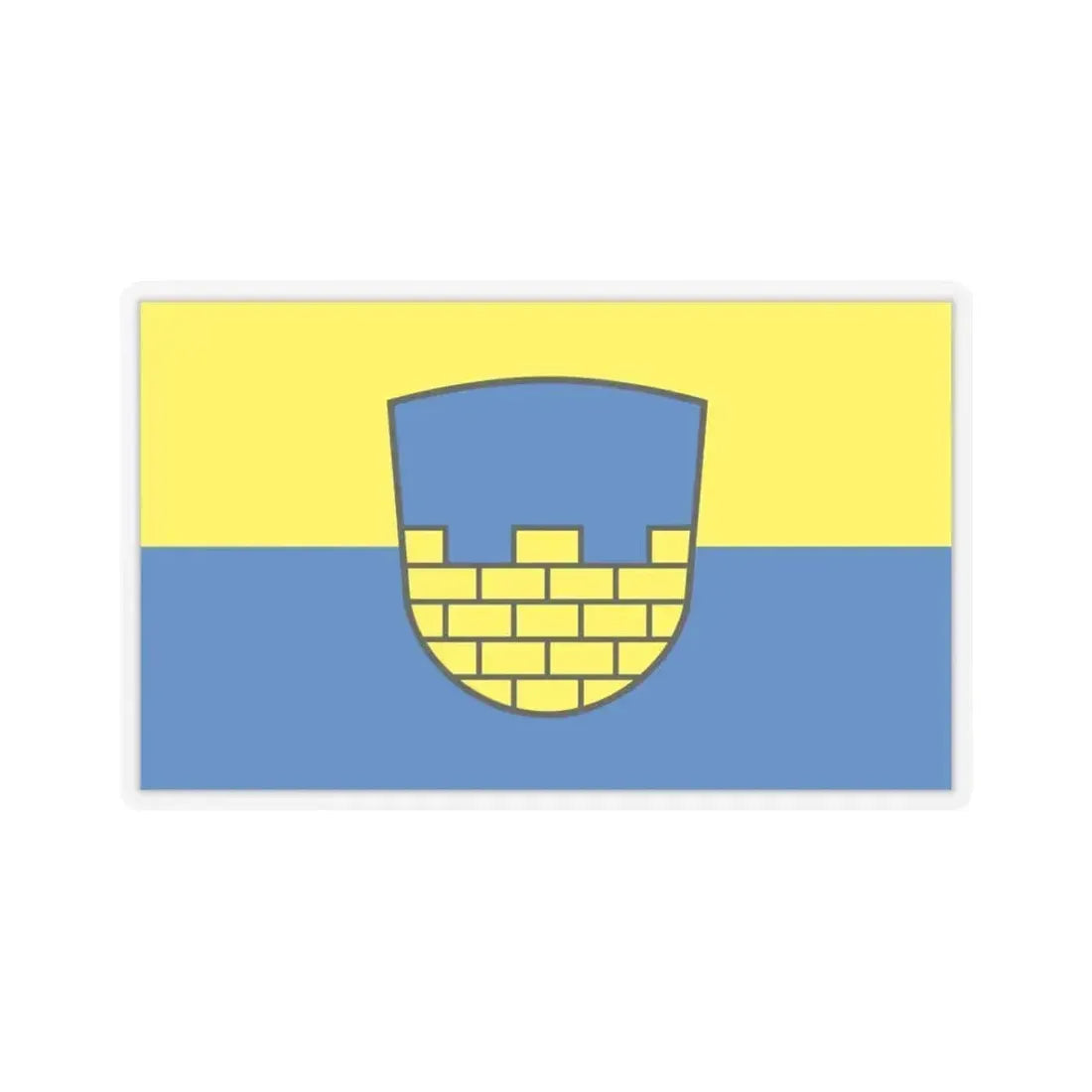 Flag of Bautzen Germany - STICKER Vinyl Kiss-Cut Decal 3 Inch Transparent - The Sticker Space