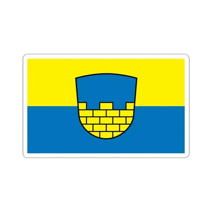 Flag of Bautzen Germany - STICKER Vinyl Kiss-Cut Decal 3 Inch White - The Sticker Space