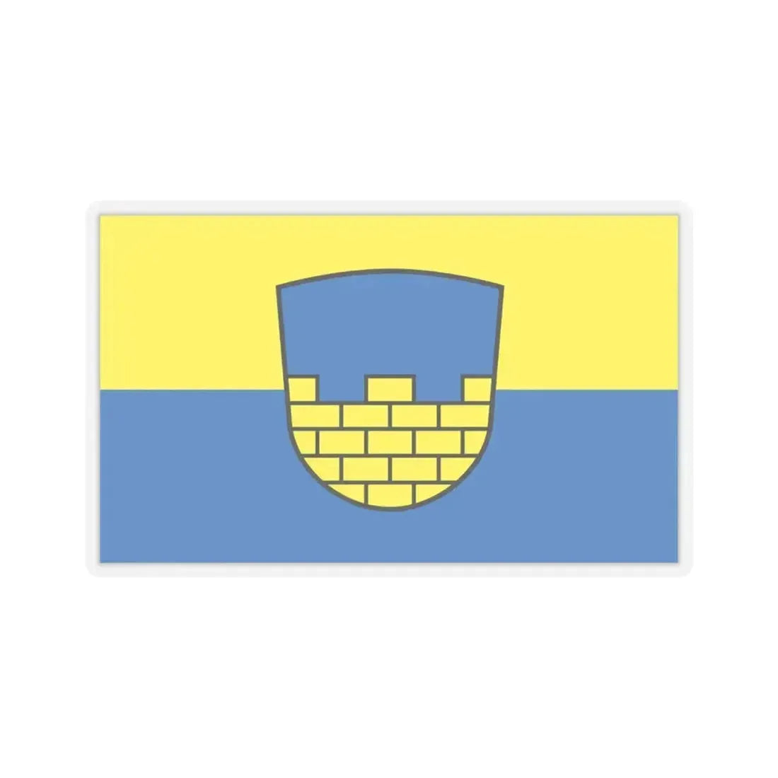 Flag of Bautzen Germany - STICKER Vinyl Kiss-Cut Decal 4 Inch Transparent - The Sticker Space