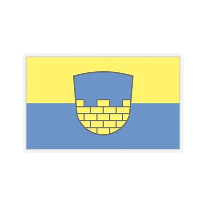 Flag of Bautzen Germany - STICKER Vinyl Kiss-Cut Decal 4 Inch Transparent - The Sticker Space