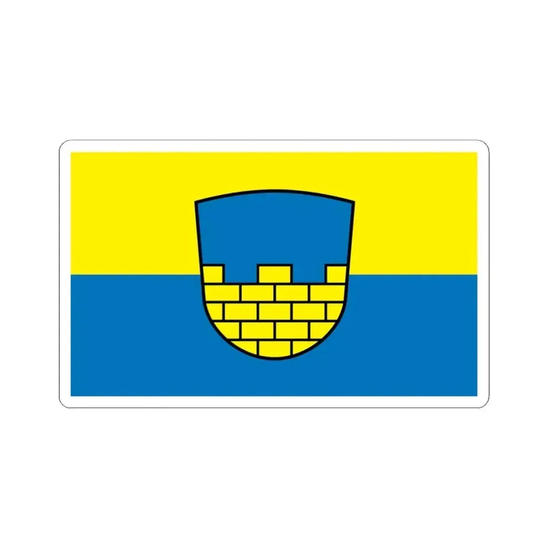 Flag of Bautzen Germany - STICKER Vinyl Kiss-Cut Decal 4 Inch White - The Sticker Space