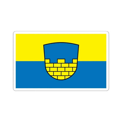 Flag of Bautzen Germany - STICKER Vinyl Kiss-Cut Decal 4 Inch White - The Sticker Space