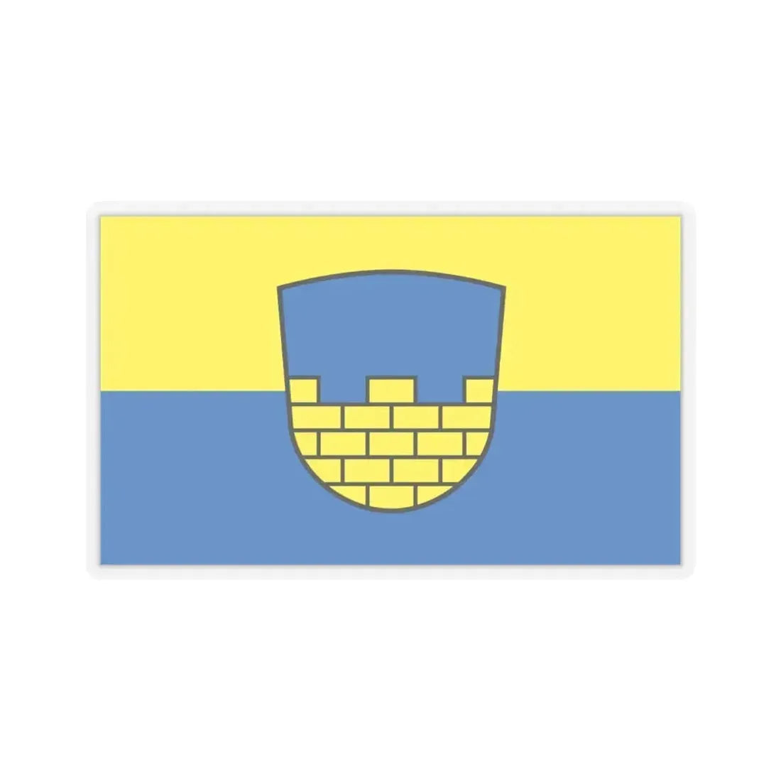 Flag of Bautzen Germany - STICKER Vinyl Kiss-Cut Decal 6 Inch Transparent - The Sticker Space