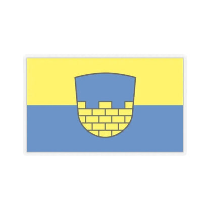 Flag of Bautzen Germany - STICKER Vinyl Kiss-Cut Decal 6 Inch Transparent - The Sticker Space