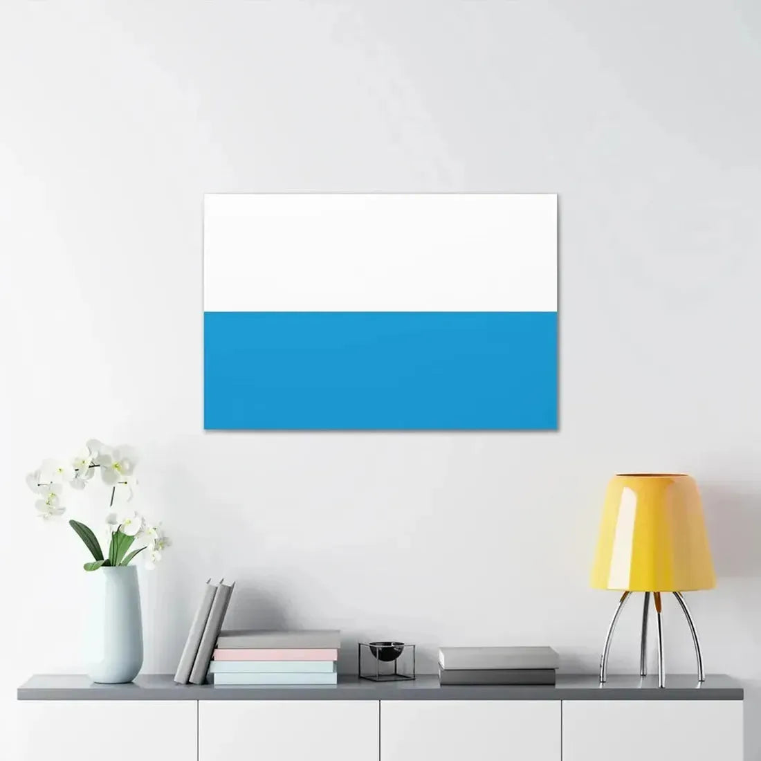 Flag of Bavaria bicolour variant Germany - Canvas Wall Art - The Sticker Space