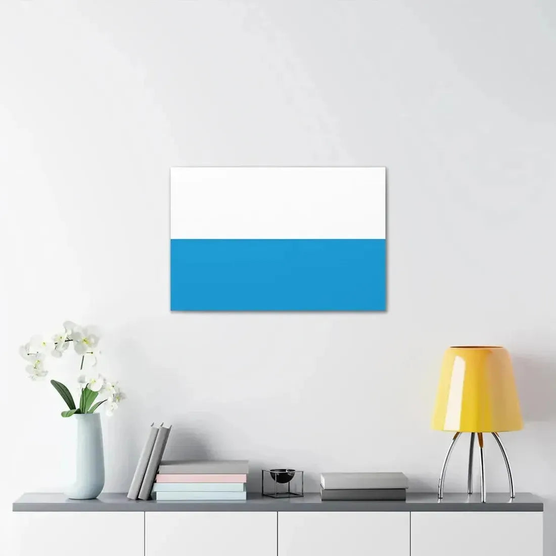 Flag of Bavaria bicolour variant Germany - Canvas Wall Art - The Sticker Space